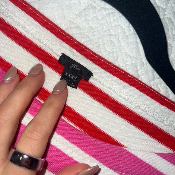 J.Crew pink and red striped top, XXXS - Picture 2 of 4